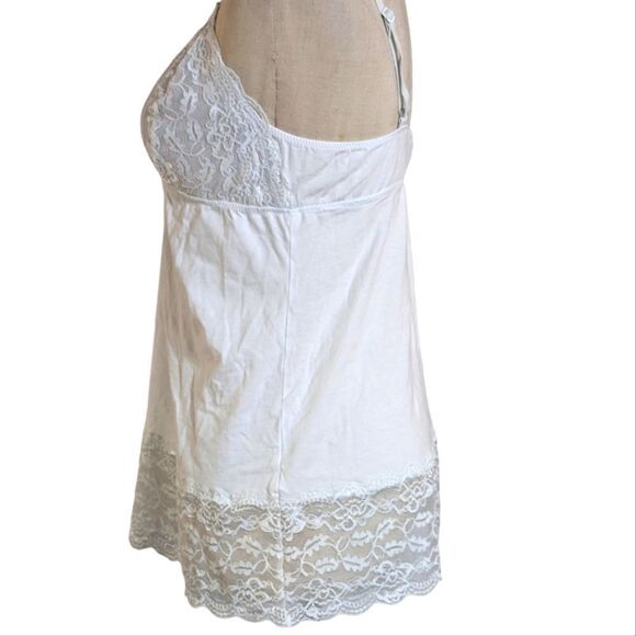 Cosabella White Stretch Lace Edged Camisole Top - Picture 6 of 7